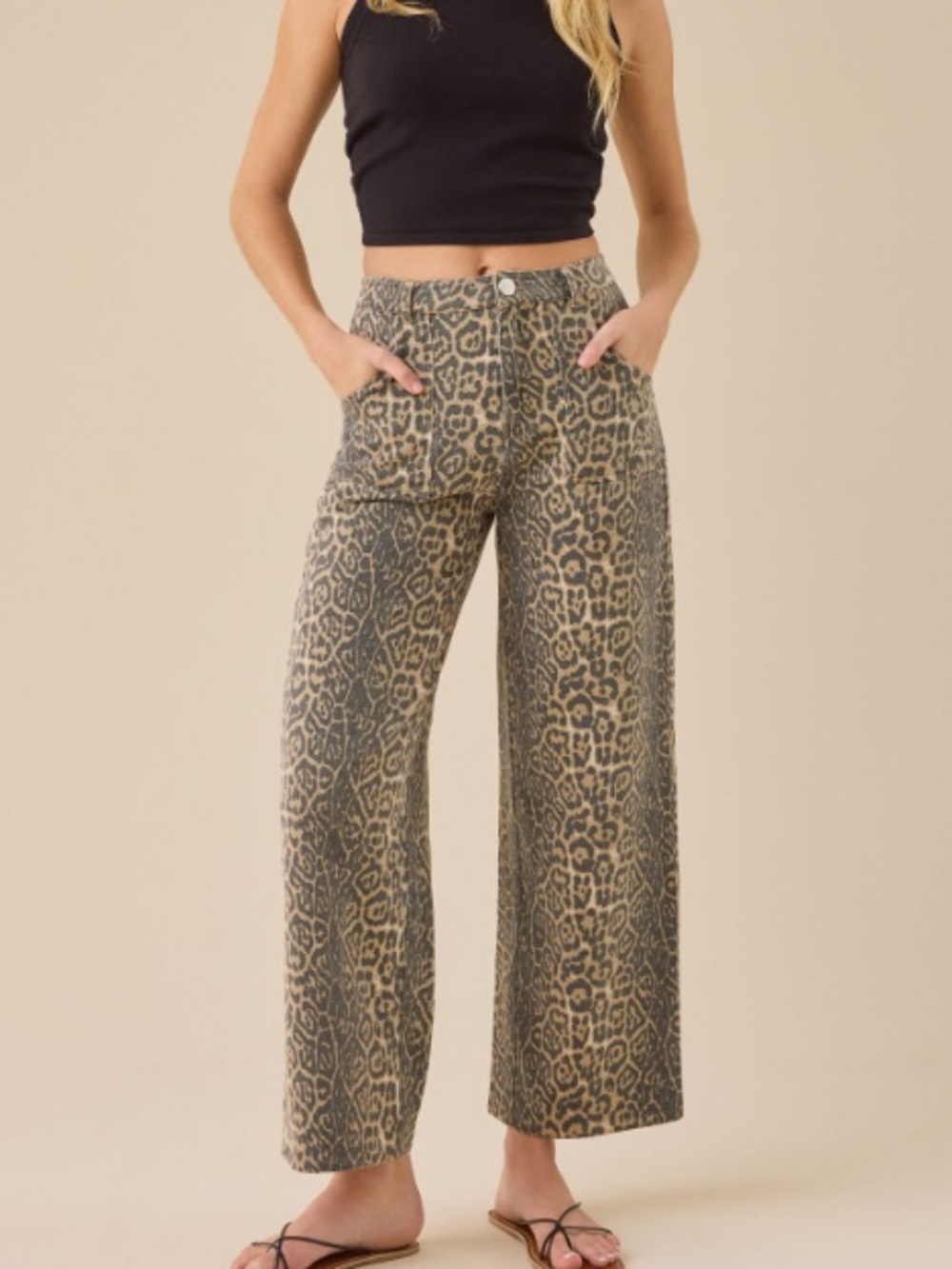 NWOT Altar’d State Nash Cheetah Straight Leg Pants